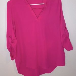 Fluorescent Pink Blouse